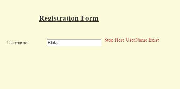 registration form